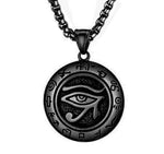 Pendant Necklaces Black Plated Ancient Egypt Eye of Horus Necklace Ancient Treasures Ancientreasures Viking Odin Thor Mjolnir Celtic Ancient Egypt Norse Norse Mythology