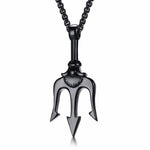 Pendants & Necklaces Black Ancient Romans Neptune Trident Stainless Steel Necklace Ancient Treasures Ancientreasures Viking Odin Thor Mjolnir Celtic Ancient Egypt Norse Norse Mythology