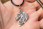 Celtic Wolf Knotwork Sterling Silver Animal Pendant