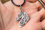 Celtic Wolf Knotwork Sterling Silver Animal Pendant