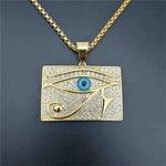 Pendants & Necklaces Rectangle Stoned / 50 CM / 19 in Ancient Egypt Eye Of Horus Necklace Ancient Treasures Ancientreasures Viking Odin Thor Mjolnir Celtic Ancient Egypt Norse Norse Mythology