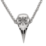 Pendants & Necklaces Stainless Steel Helm of Awe Raven Skull Viking Amulet Ancient Treasures Ancientreasures Viking Odin Thor Mjolnir Celtic Ancient Egypt Norse Norse Mythology