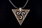 Celtic Triskele - Triple Spiral Unique Handmade Pendant