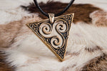 Celtic Triskele - Triple Spiral Unique Handmade Pendant