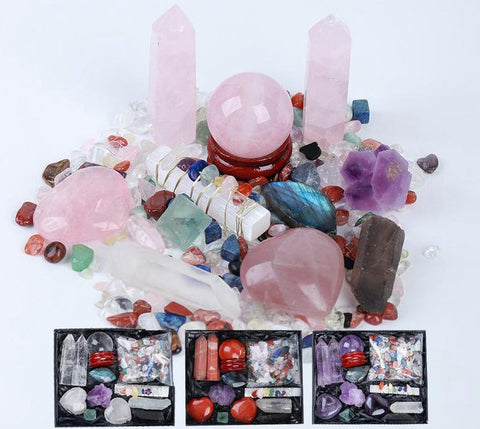 Crystal chakra wand Healing stone magic wand Chakra Stone Collection  Reiki Crystal Crafts with gifts box Magic Set