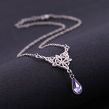 Celtics Knot Wicca Triquetra Pendant Necklace Pearl Crystal Rhinestone Chain Choker Necklaces