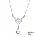 Celtics Knot Wicca Triquetra Pendant Necklace Pearl Crystal Rhinestone Chain Choker Necklaces