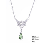 Celtics Knot Wicca Triquetra Pendant Necklace Pearl Crystal Rhinestone Chain Choker Necklaces