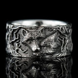 Rings 6 Viking Nordic Geri & Freki Stainless Steel Ring Ancient Treasures Ancientreasures Viking Odin Thor Mjolnir Celtic Ancient Egypt Norse Norse Mythology