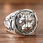 Rings 8 925 Sterling Ornament Cool Lion Head King of Beasts Cool Men Ring Thai silver Vintage Punk Gothic Biker Lion Head Finger Rings|Rings| Ancient Treasures Ancientreasures Viking Odin Thor Mjolnir Celtic Ancient Egypt Norse Norse Mythology