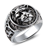 Rings 925 Sterling Ornament Cool Lion Head King of Beasts Cool Men Ring Thai silver Vintage Punk Gothic Biker Lion Head Finger Rings|Rings| Ancient Treasures Ancientreasures Viking Odin Thor Mjolnir Celtic Ancient Egypt Norse Norse Mythology