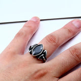 Rings Celtic Gem Stone Stainless Steel Triquetra Ring Ancient Treasures Ancientreasures Viking Odin Thor Mjolnir Celtic Ancient Egypt Norse Norse Mythology