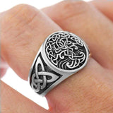 Rings Celtic Yggdrasil Triquetra 316 Grade Stainless Steel Ancient Treasures Ancientreasures Viking Odin Thor Mjolnir Celtic Ancient Egypt Norse Norse Mythology