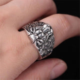 Rings CHUHAN Men's Fashion Ring Domineering Special Lion Head Male Ring Wear Jewelry for Performances or Cycling Competitions|Rings| Ancient Treasures Ancientreasures Viking Odin Thor Mjolnir Celtic Ancient Egypt Norse Norse Mythology