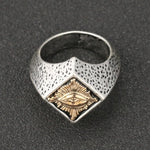 Rings Eye of Providence Ring All Seeing Eye Egyptian Mythology Apollo Square Statement Vintage Gold Silver Color Jewelry Men Wholesale|Rings| Ancient Treasures Ancientreasures Viking Odin Thor Mjolnir Celtic Ancient Egypt Norse Norse Mythology