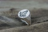 Freemason Square and Compass Sterling Silver Handcrafted Ring
