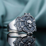 Rings Freemasonic with Skull Sterling Silver Ring Ancient Treasures Ancientreasures Viking Odin Thor Mjolnir Celtic Ancient Egypt Norse Norse Mythology