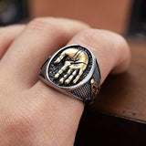 Rings Men's Fashion Jewelry Retro Shriner Masonic palm Rings stainless steel Mystic Shrine Freemason Signet Ring|Rings| Ancient Treasures Ancientreasures Viking Odin Thor Mjolnir Celtic Ancient Egypt Norse Norse Mythology