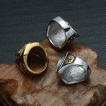 Rings Men's Oval Freemason Free Mason Silver color Gold color Templar Masonic Ring Men's Jewelry|Rings| Ancient Treasures Ancientreasures Viking Odin Thor Mjolnir Celtic Ancient Egypt Norse Norse Mythology