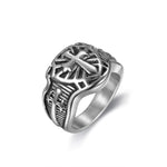 Rings Punk 316L Stainless Steel Armor Shield Ring Knight Templar Crusade Cross Sword Christian Jewelry Medieval Signet Mens Rings|Rings| Ancient Treasures Ancientreasures Viking Odin Thor Mjolnir Celtic Ancient Egypt Norse Norse Mythology
