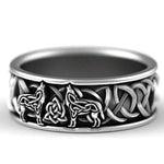 Rings Viking Geri & Freki Wolves Celtic Knot Ring Ancient Treasures Ancientreasures Viking Odin Thor Mjolnir Celtic Ancient Egypt Norse Norse Mythology