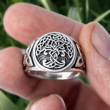 Rings Viking Yggdrasil Tree of Life Knotwork Celtic Ring Stainless Steel Ancient Treasures Ancientreasures Viking Odin Thor Mjolnir Celtic Ancient Egypt Norse Norse Mythology