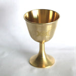 ritual cup triple moon altar goblet wicca Goldplating brass tableware ceremony  Divination Astrological tool altar Chalice prop