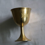 ritual cup triple moon altar goblet wicca Goldplating brass tableware ceremony  Divination Astrological tool altar Chalice prop