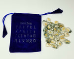 Runes & Stones~Natural Tree Agate Rune Set Healing 25 pieces with Velvet Bag