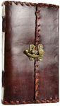 Witchcraft~"1842 POETRY" LEATHER BLANK BOOK Unlined HANDCRAFTED "Green" 5-1/2" x 9"