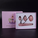 Natural Rose Quartz Yoni Egg Jade Eggs Women Kegel Exerciser Vaginal Muscles Tightening Ball Crystal Yoni Wand Kegel Eggs - Massage Ball