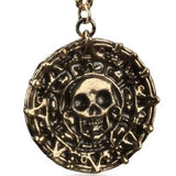Pirate Skull Round  Metal Sweater Chain Pendants