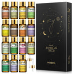 Essential Bliss: 15-Piece Natural Plant Aroma Essential Oil Diffuser Gift Set - Eucalyptus, Vanilla, Mint, Lavender, Rose, Tea Tree, and More!