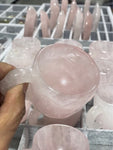 Natural Rose Quartz Cup Crystal Hand Carved Drink ware Crystal Stone Tea Coffee Milk Cup set