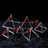 3-9inch Set Of Clear Quartz Crystal Singing Pyramid - Bells &Chimes