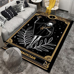 Retro Tarot Mandala Felt Carpet Witchcraft Hippie Dorm Psychedelic Area Home Living Room Bedroom Decoration Carpet Non slip Mat| |