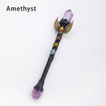 1PC Natural Amethyst Crystal Point Witch Wand Crystal Scepter Magic Wand Spirit Healing Gemstone Energy