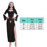 Nun Sister Habit Costume Father Priest Bishop Costume Christian Pastor Cosplay Halloween Carnival Religious Fancy Party Dress Up