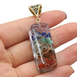 Charms Orgonite Amulet Crystal Pendants Reiki Heal 7 Chakras Gold-plated Yoga Meditation Resin Jewelry for Making Necklace Gift