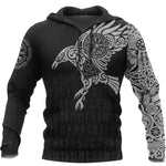 Embrace Viking Spirit with Our Raven Tattoo 3D Printed Men's Hoodies - Elevate Your Style with Retro Harajuku Fashion and Casual Streetwear Vibes