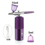 Pink Mini Air Compressor Kit Air-Brush Paint Spray Gun Airbrush For Nail Art Tattoo Craft Cake Nano Fog Mist Sprayer