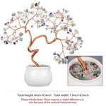 Luck Money Crystal Tree With Ceramics Base Natural Crystal Mineral Gemstone Craft Nordic Home Ornaments