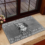 Viking God of War Viking Symbol Doormat Decor Welcome Mat Non slip Carpets