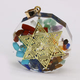 Charms Orgonite Amulet Crystal Pendants Reiki Heal 7 Chakras Gold-plated Yoga Meditation Resin Jewelry for Making Necklace Gift