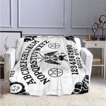 Cat Ouija Board Symbol Throw Blanket Satan666 Plush Blanket Soft Panther Skull Cozy Blankets for Sofa Chair Bed blankets|Blankets|