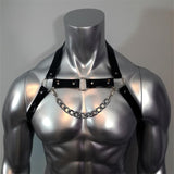 Fetish Men Sexual Chest Leather Harness Belts Adjustable Bdsm Gay Body Bondage Harness Strap Rave Gay Clothing For Adult Sex - Exotic Tanks