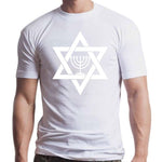 New Mens Jewish Menorah Relgion Star Of David T Shirt Design Cotton O Neck Family Cute Building Summer Formal Shirt - T-shirts