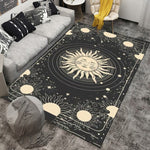 Retro Tarot Mandala Felt Carpet Witchcraft Hippie Dorm Psychedelic Area Home Living Room Bedroom Decoration Carpet Non slip Mat| |