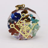 Charms Orgonite Amulet Crystal Pendants Reiki Heal 7 Chakras Gold-plated Yoga Meditation Resin Jewelry for Making Necklace Gift