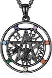 Tetragrammaton Necklace Wiccan Protection Amulet Pentacle Star Jewelry